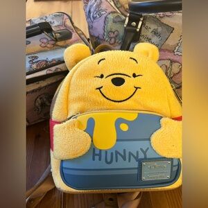 Loungefly Disney Winnie the Pooh Bear Felt Honey Hunny Tummy Mini Backpack